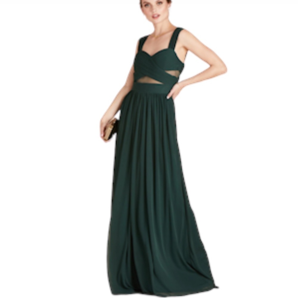 Birdy Grey NWOT Elyse Dress Medium Emerald  Formal Party Holiday Wedding Guest